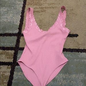 Pink Forever 21 Bodysuit
